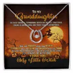 To My Granddaughter Halloween Necklace - If Ever There Is Tomorrow I Love You My Little Witch Pendant Necklace