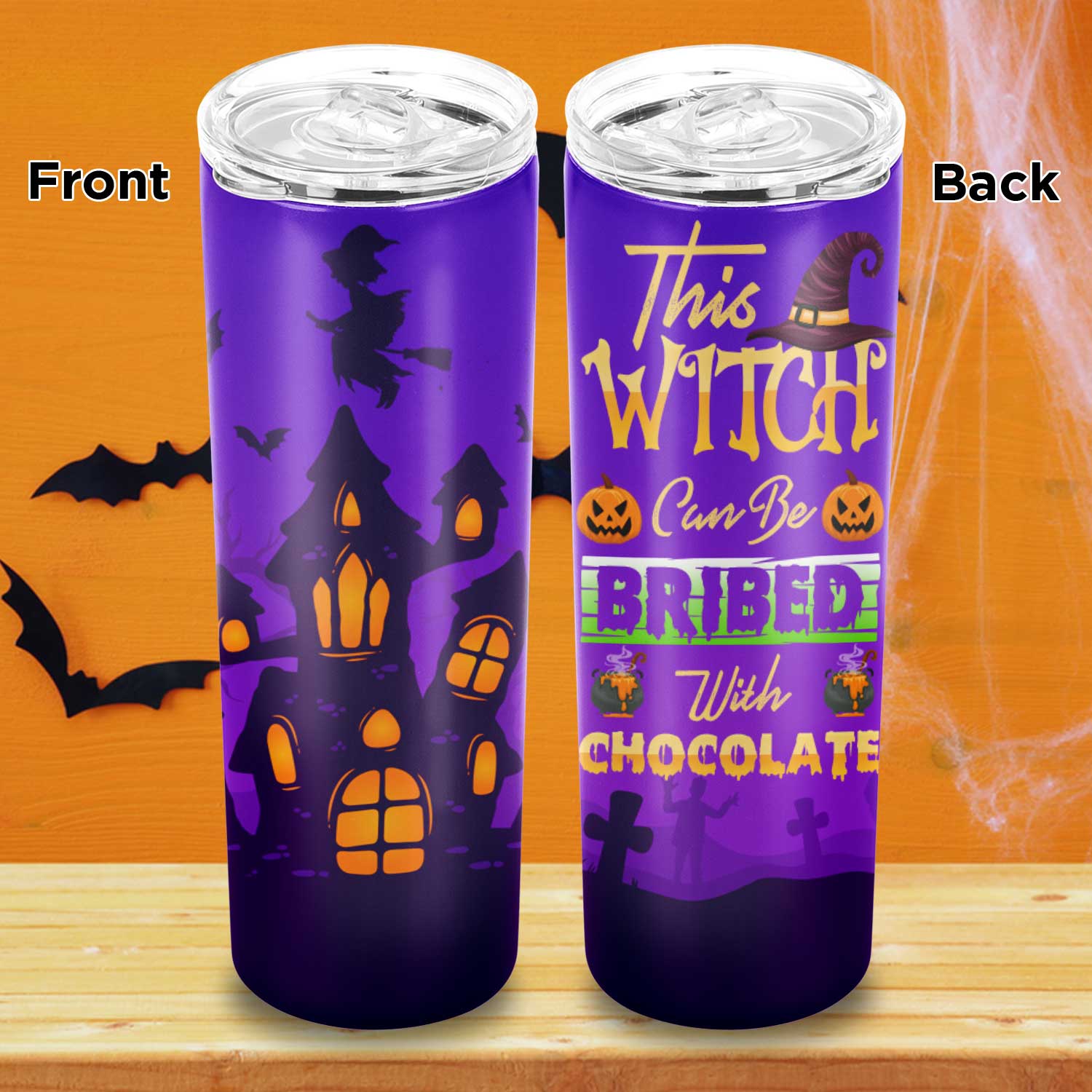 Mockup-Main-Feature-Image--Skinny-Tumbler 1VT. This Witch Can Be Bribed Tumbler
