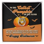 To The Cutest Pumpkin In The Patch Wishing You Heaps Of Fun And Candy Happy Halloween Pendant Necklace