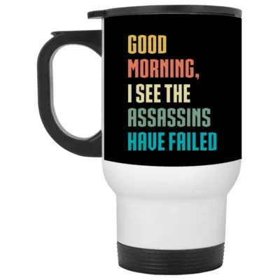 14 oz. White Travel Mug