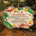 To My Grandmother For All The Times I Forgot To Thank You Benelux Shaped Medallion Christmas Ornament Keepsake