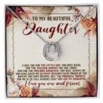 To My Beautiful Daughter I Love You For The Little Girl You Once Were Pendant Necklace - Daughter Necklace Gifts