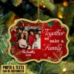 Personalized Together We Make A Family Decorative Benelux Shaped Medallion Christmas Ornament Keepsake