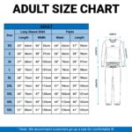 Adult Pajamas Set Size Chart