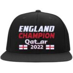 england, Black, Flat Bill Premium Snapback