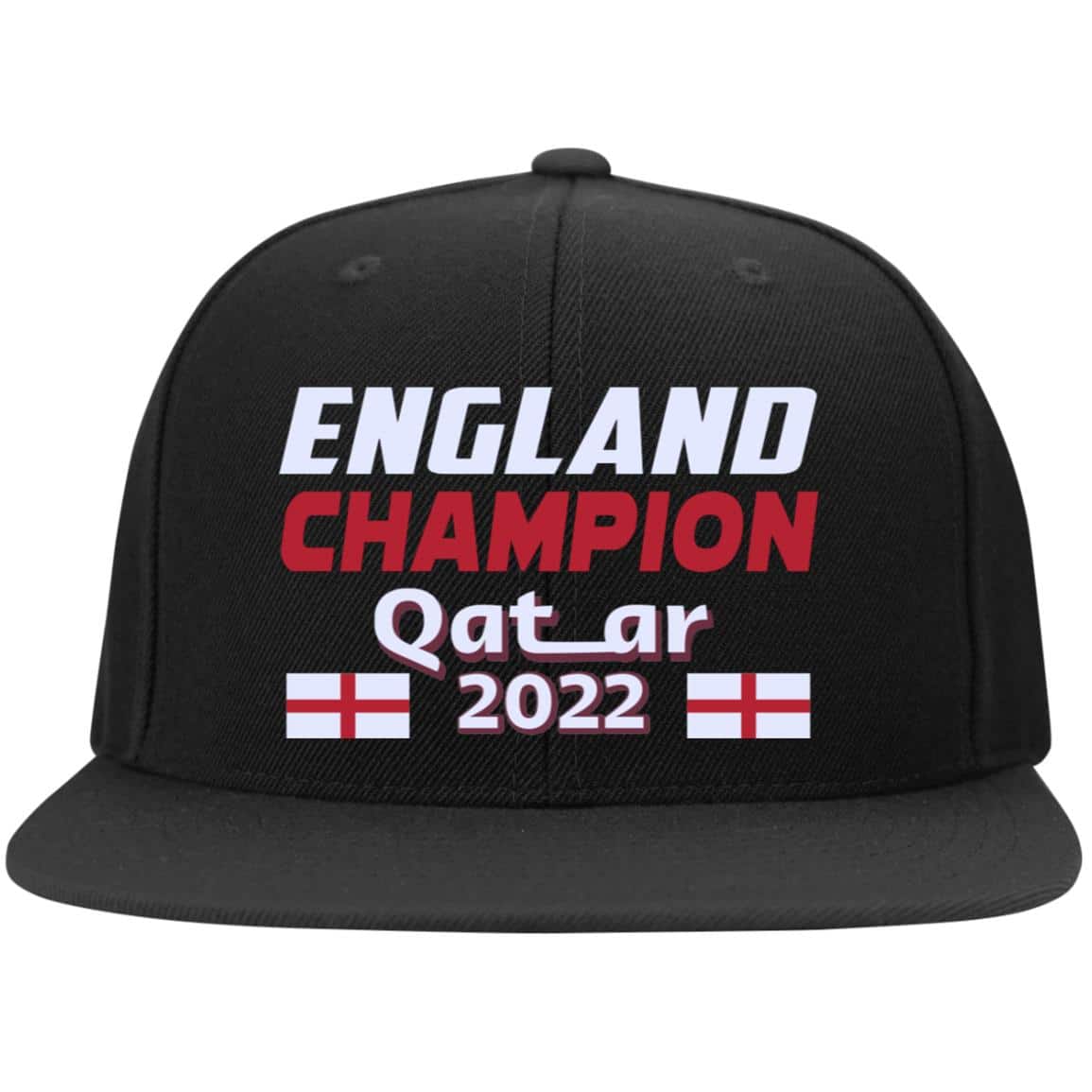 england, Black, Flat Bill Premium Snapback