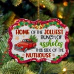 Home of Jolliest Bunch of Assholes Christmas Vacation Holiday Movie Medallion Ornament - Christmas Welcome Christmas Ornament