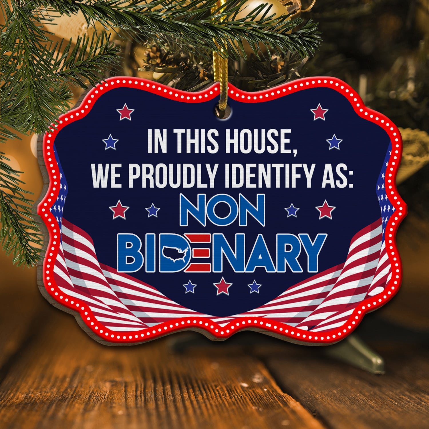 Medallion-Ornament-Mockup-3 4VT. In This House Non Bidenary