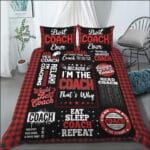 Best Coach Ever Custom Bedding Set - Pillow and Duvet Cover - Gift For Coach - Coach Appreciation Gifts