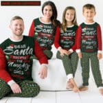 Dear Santa They're The Naughty Ones Personalized Pajamas, Funny Matching Family Christmas Pajamas Set