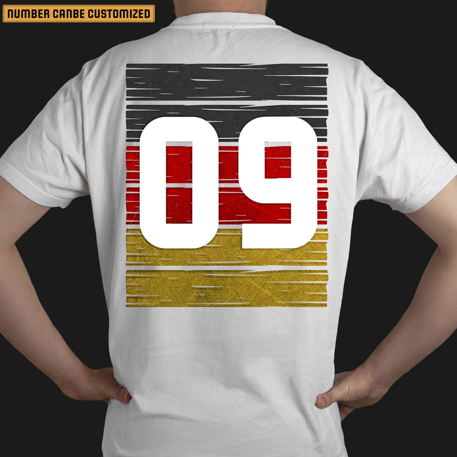 White T-Shirt Model Back View