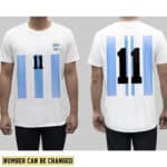 Personalized Number Soccer Jersey Argentina Argentinian Flag Men Women Boys Kids Front and Back T-Shirt