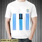 Personalized Number Soccer Jersey Argentina Argentinian Flag Men Women Boys Kids T-Shirt