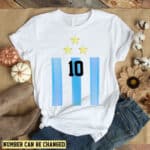 Personalized Number Soccer Jersey Argentina Argentinian Flag Men Women Boys Kids 3 Star T-Shirt