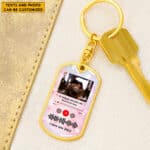 Personalized Song With Optional QR Song Code Dog Tag Keychain - Custom Photo Love Couple Keychain