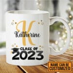 Personalized Name Class of 2023 Grad Present Inspirational High School College Masters Degree Monogram Mug - Accent Mug. Graduation Gifts for Him Her