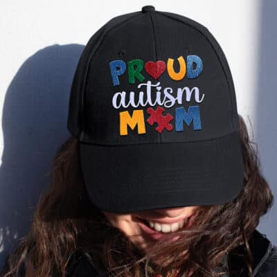 Proud Autism Mom Autism Awareness Month Hat Twill Cap - Autism Mom Gift