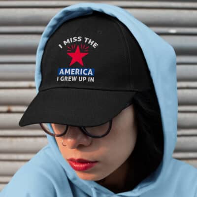 Alternative view of I Miss The America I Grew Up In US Patriotic Twill Cap Hat - Grew Up In America Snapback Hat