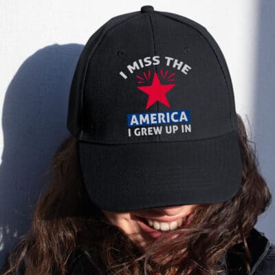 I Miss The America I Grew Up In US Patriotic Twill Cap Hat - Grew Up In America Snapback Hat
