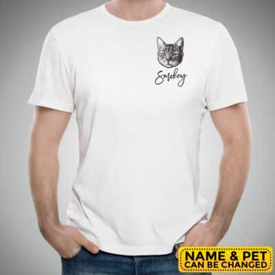 Alternative view of Custom Portrait Pet Sweater Custom Pet Photo & Name Dog Sweatshirt - Personalized Dog Cat Pet Shirt Gifts