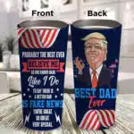 Best Dad Ever Tumbler Funny DAD Gift American Flag President Mug - Father's Day Gift