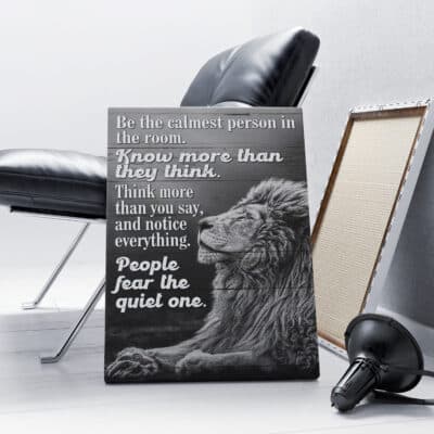 Be The Calmest Person In The Room Know More Than They Think Wall Art - Framed Canvas - Unframed Poster