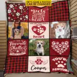 Personalized Gifts Pet Dog Memorial - In Loving Memory of Loss Dog Custom Blanket with Dog Pictures and Name