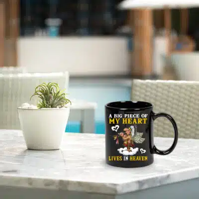 Alternative view of A Big Piece of My Heart Lives On Heaven Native American Coffee Mug Cups