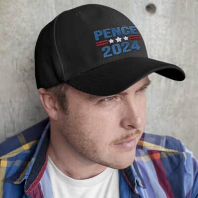 Alternative view of Pence 2024 Hat - Pence President 2024 Funny Political Embroidered Cap