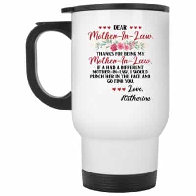 14 oz. White Travel Mug