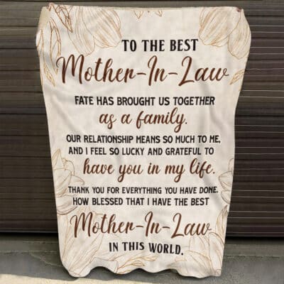 Alternative view of To The Best Mother In Law Throw Blanket, Mother-in-Law Gifts - Mothers Day Gift Fleece Blanket