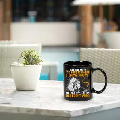 Alternative view of Go Back To Where I Came From Native American Coffee Mug Cups