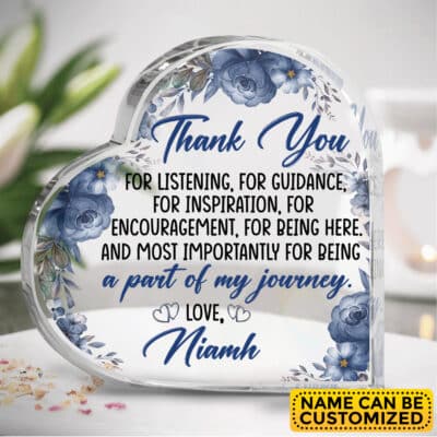Personalized Thank You for Listening For Guidance Acrylic Plaque - Custom Thank You Gift - Thank You Keepsake