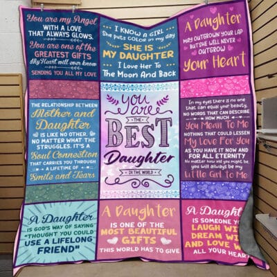 To My Daughter Blanket Gifts for Daughter from Mom - Throw Blankets Daughter Gifts from Dad Birthday Fleece Blanket Couch Sofa