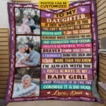 Personalized Photo To My Daughter If Fate Whispers To You Blanket from Dad Mom - Warm Letter Throw Blanket for Daughter