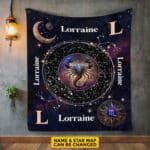 Personalized Scorpio Star Map Flannel Constellations Blanket Warm & Soft - 12 Horoscope Astrology Throw Blankets