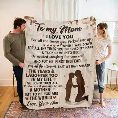Alternative view of To My Mom Blanket I Love You For All The Times You Are The World Fleece Blanket - Blanket Gift From Son