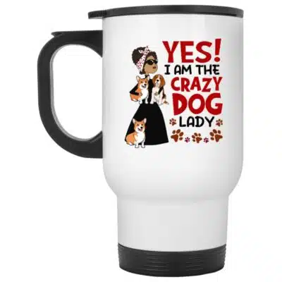 14 oz. White Travel Mug