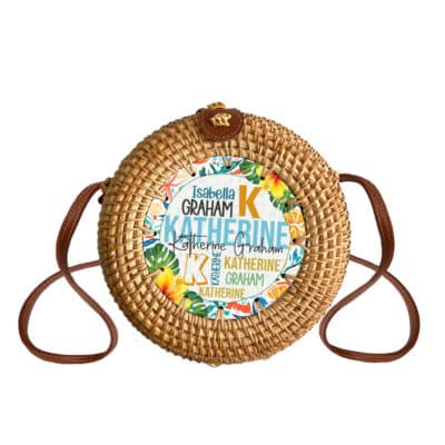 Round Rattan Bag