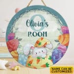 Personalized Mono Name Baby Door Sign - Custom Baby Bedroom Nursery Wall Wooden Sign Decor