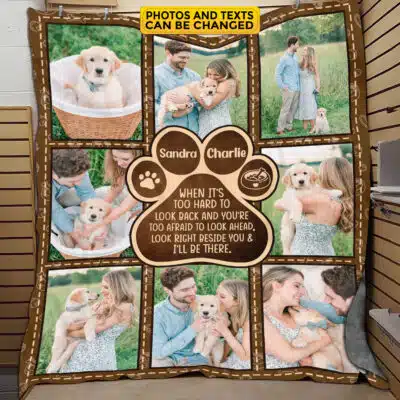 Personalized Dog Photo Blanket - Dog Dad Blanket with Photo - Dog Gifts