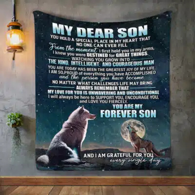 My Dear Son Blanket Gifts for Son - Throw Blankets Son Gifts from Dad for Son Birthday Blanket