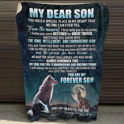 Alternative view of My Dear Son Blanket Gifts for Son - Throw Blankets Son Gifts from Dad for Son Birthday Blanket