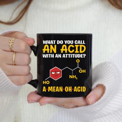 What Do You Call An Acid With An Attitude Funny Chemistry Science Ceramic Coffee Mug - Travel Mug
