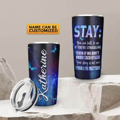 Personalized You Can Talk To Me If You're Struggling Suicide Prevention Awareness Insulated Tumbler Cup With Lid