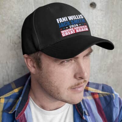 Alternative view of Fani Willis Jack Smith For President 2024 Twill Cap - High-Profile Snapback Hat