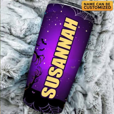 Alternative view of Personalized Witch's Brew Halloween Insulated Tumbler Cup With Lid and Straw
