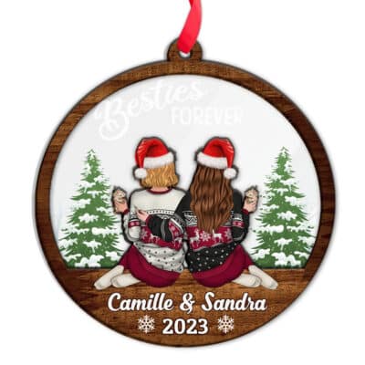 Transparent Acrylic & Wood Ornament