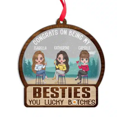 Transparent Acrylic & Wood Ornament