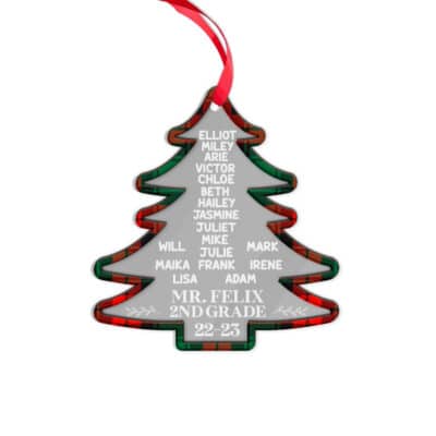 Transparent Acrylic & Wood Ornament